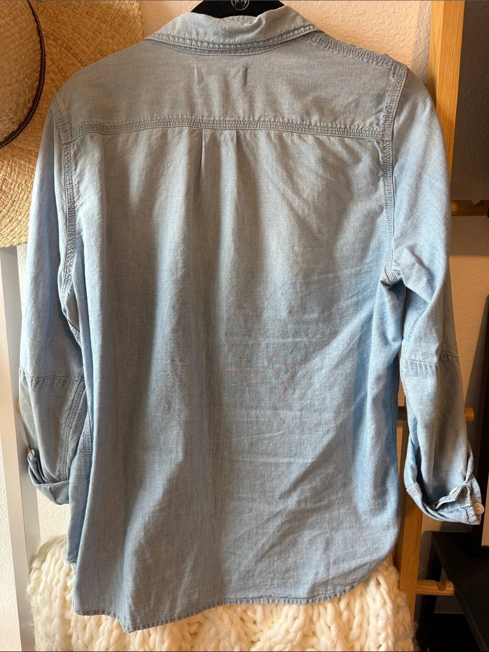 Madewell Light Blue Denim Button-Down Shirt - Picture 2 of 6